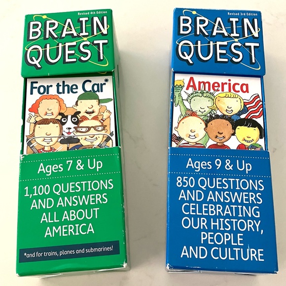 2 Brain Quest America themed trivia card sets - Picture 1 of 4